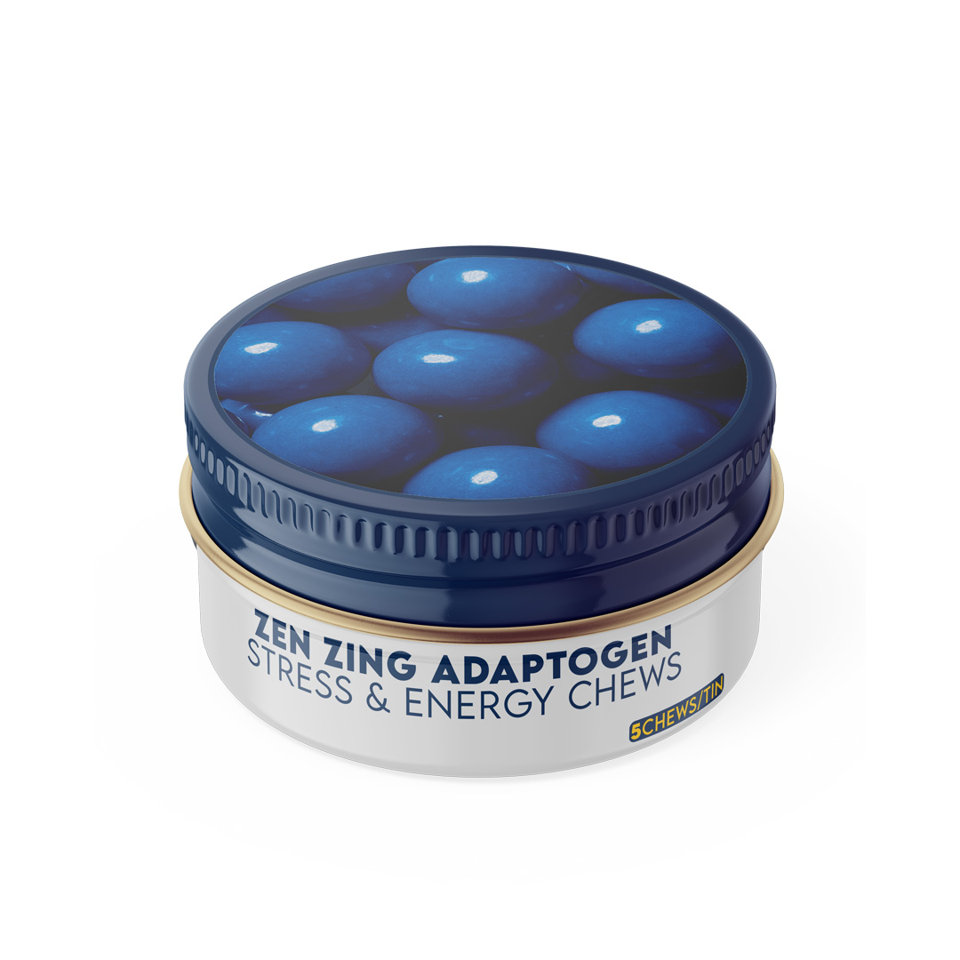 Zen Zing Adaptogen Stress & Energy Chews – 5 chews per tin